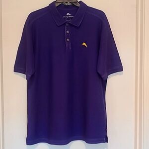 Tommy Bahama Polo sz Lrg Purple short sleeve